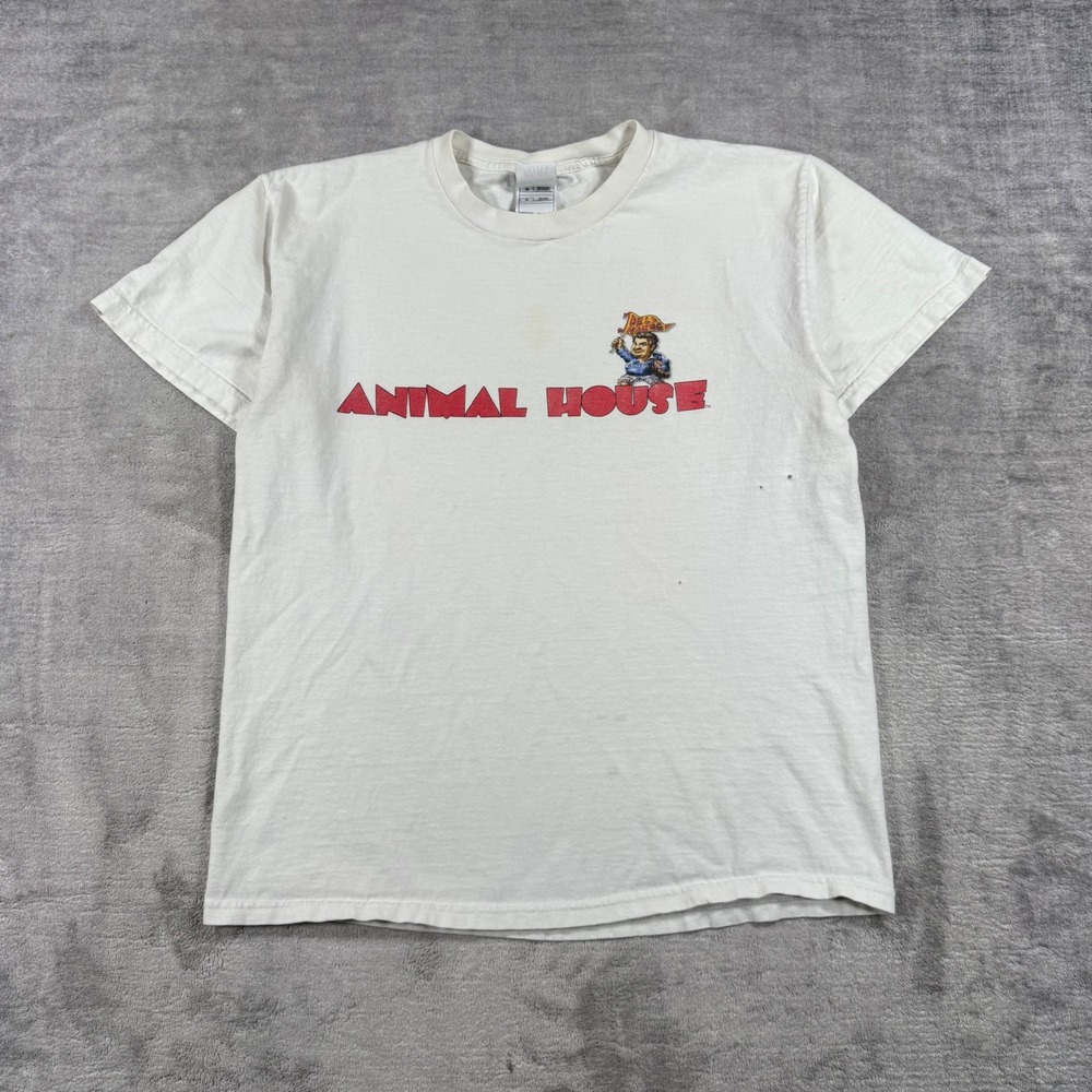 Animal House Shirt Mens Medium White Vintage Y2K Movie Graphic Delta House